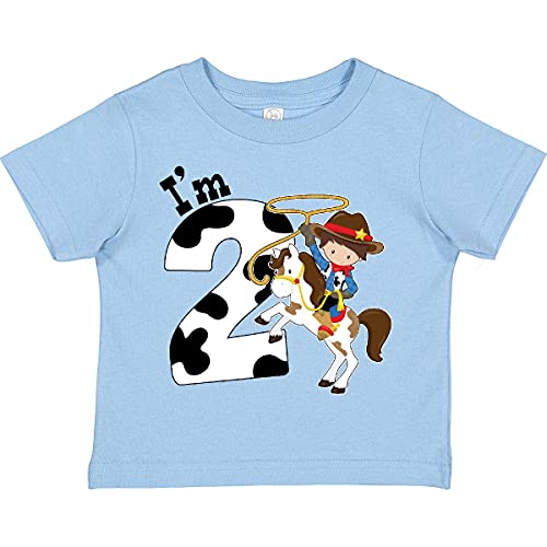inktastic I'm Two-Cowboy Riding Horse Birthday Toddler T-Shirt