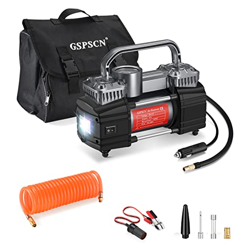 Doppelzylinder DC 12 V Luftkompressor für Auto, strapazierfähiger tragbarer Reifenfüller - Bild 12 von 19
