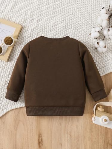 CUTIECRAZE Cuticraze Sweatshirt for Kids || Sweatshirt for Boy (Kids-10-Brown-(18-24M)) - Image 2 thumbnail