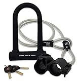 White Rock Gear Bike U Lock and Cable - Heavy Duty 16mm Bicycle Lock with 45