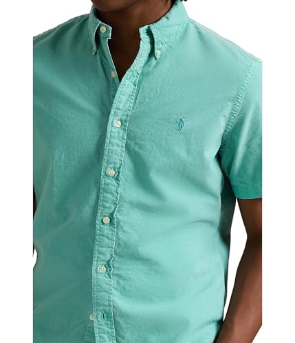 Image of POLO RALPH LAUREN Men's Classic Fit Garment-Dyed Oxford Shirt Deep Seafoam Small