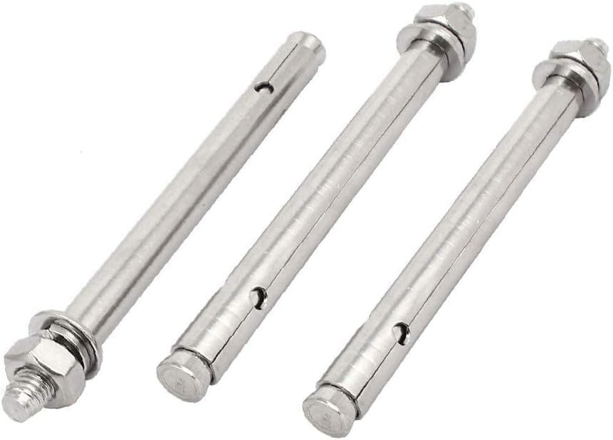 Tornillo de expansión, Manguito de conexión for aire acondicionado acero inoxidable con perno expansión, 3 piezas