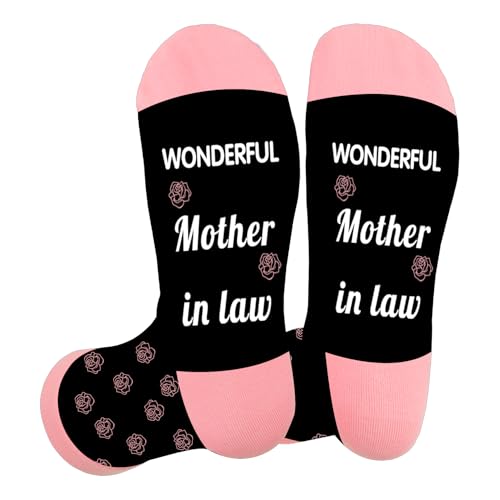 Gishnia Gifts for Mother in-Law - Personalised Mothers Day Birthday Anniversary Valentines Day Christmas Presents Ideas Mother of the Bride Gifts Mother of the Groom Gift Novetly Socks