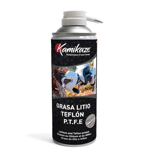 Grasa Tijeras Eléctricas | Grasa de Litio con PTFE para Tijeras de Poda y Herramientas | Bote aerosol 400 ml | Lubricante multiuso E.P. Resistente al Agua para engranajes, Cables y Cadenas.Spray Grasa