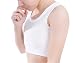 Breathable Super Flat Mesh Lesbian Tomboy Compression 3 Rows Clasp Chest Binders (Large, White)