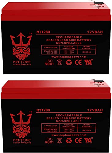 Neptune Replacement Razor E200 Version 21-24 Battery Upgrade 12V 8AH - 2 Pack