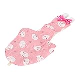 Generic Couche pour Oiseaux Mignonne Combinaison de Vol Lavable pour Mini Perroquet, Bandoulière élastique pour Plus de Confort, pour Melopsittacus Undulatus, Agapornis. Sp, Lapin Rose, XS (1 pièce)