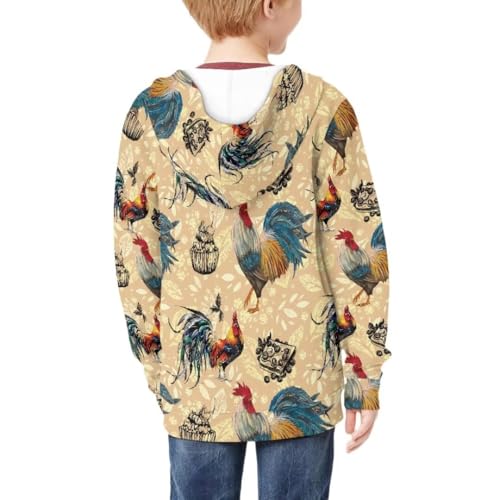 Pinupub Cute Hooded Sweatshirt For Kids Full Zipper Fall Winter Long Sleeve Casual Zip Up Hoodies4