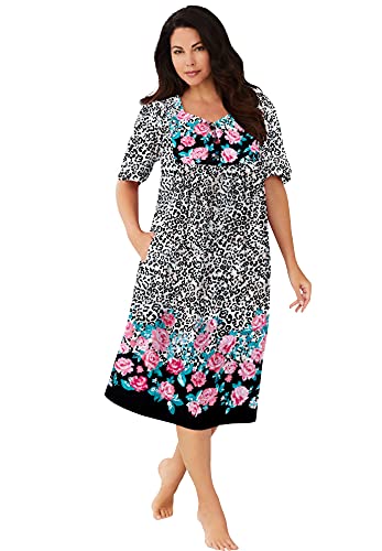 Only Necessities Plus Size Mixed Print Short Lounger4