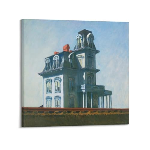 Peinture Railroad House Edward Hopper pour valoriser un mur blanc de couloir