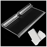 Clear Plastic Label Holder,3.15 X 1.6 inches/（8cmX4cm）, 80PCS,Double Hook Wire Shelf Retail...
