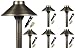 MIK Solutions LED Pathway 124 Landscape Light (6 Pack) 12V Solid Brass Low Voltage LED Light G4 3.5W 2700K Bulb Outdoor Mushroom Security Garden Patio Deck Pool Area Light for Beautiful Bright