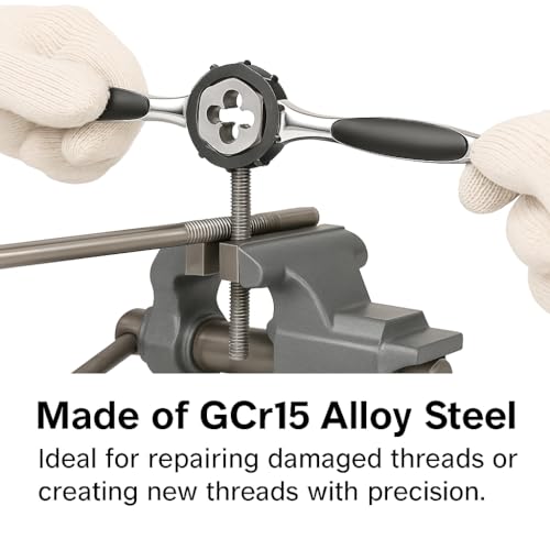 Image of M6x1.0 Metric Tap and Die Set Right Hand HSS Tap & GCr15 Hex Die for Metal Thread Repair