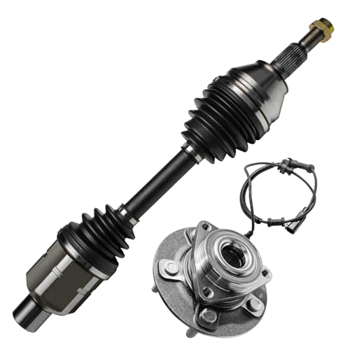 Image of Detroit Axle - 4WD Front CV Axle Kit 2012-2018 Ram 1500, CV Axle Wheel Bearing Hub Assembly 2013 2014 2015 2016 2017 Replacement