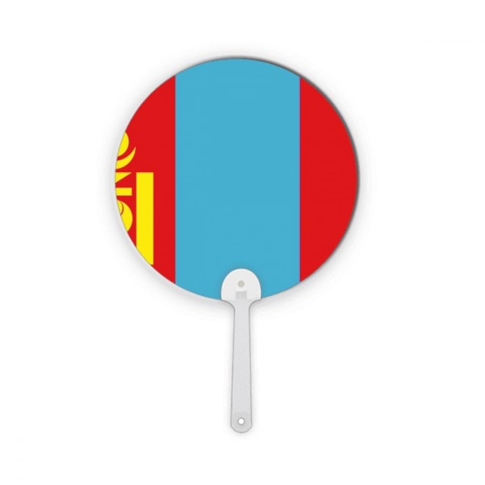 Drapeau de la Mongolie rond plastique solution pour déco thématique Asie