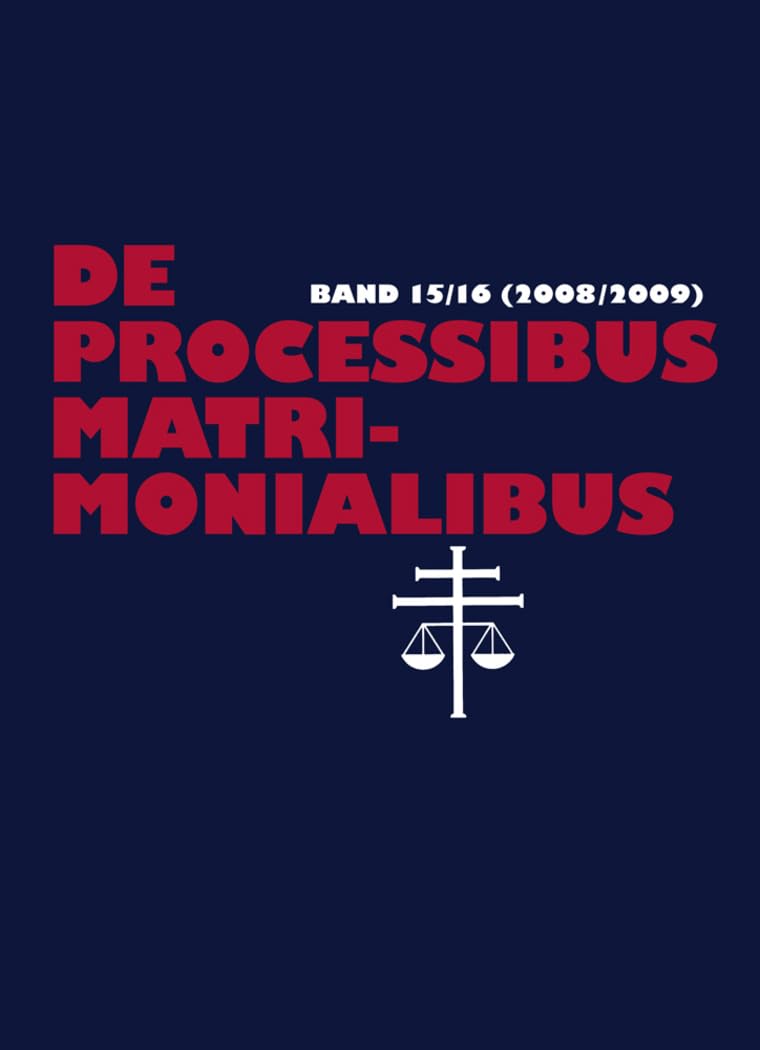 De Processibus Matrimonialibus 15/16 revue droit canonique Allemand