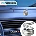Portable Kinetics Molecular Heater, Solar Rotating Aromatherapy Ornament, Double Ring Suspension Car Air Freshener, Mini Heater for Vehicles (Silver)