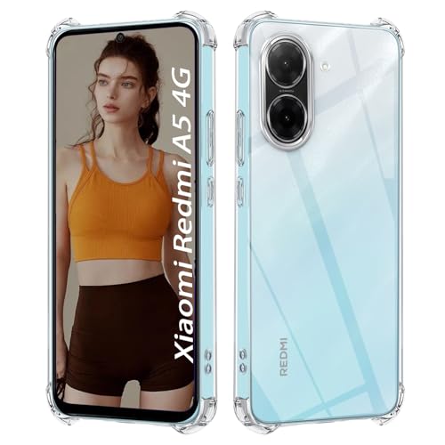 ISOI - Funda Compatible con Xiaomi Redmi A5 4G, con Parachoques de Airbag a Prueba de Golpes Protección Completa,Carcasa Protectora de Silicona TPU Suave Ultrafino - Transparente