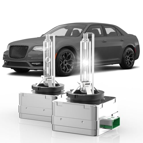 OUHAIMOTOR Fit for 2015-2017 Chrysler 200 300 D3S HID Xenon Headlight Bulbs, 350% Brightness, High Low Dual Beam Light Bulb, 6000K Cool Bright White, Plug-N-Play, of 2 by OUHAIMOTOR - Used condition - US$35.44