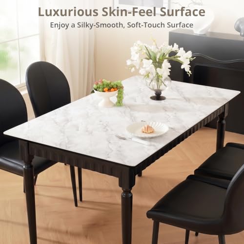 Image of LovePads Marble-Look Table Protector, 16x32 in Nightstand Table Cover