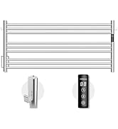 K&KALONZO Towel Warmer for Bathroom, Wall-Mounted 9-Bar Heated Towel Rack with Built-in Timer, Wa...
