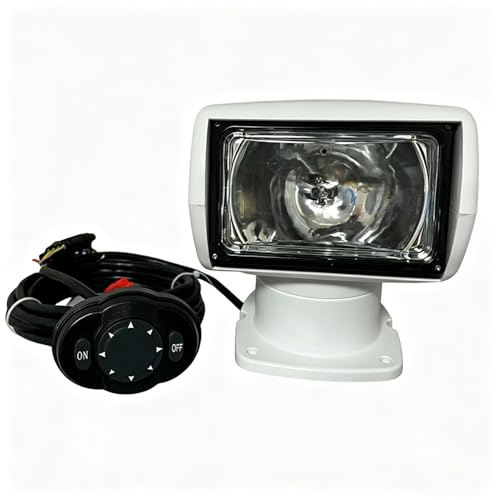 Projecteur de recherche 12V étanche IP67 avec télécommande pour navigation et voiture