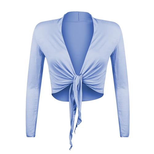 Glamexx24 Damen Elegante Bolero Jäckchen Langarm Achselzucken Strickjacke,...