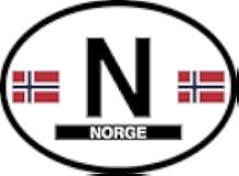 JS Artworks Norway Oval Vinyl Sticker Decal