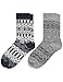 Produktbild Occulto Damen & Herren Dicke Merino Wollsocken 2er Pack (Modell: Lumi), Norweger Socken Grau Blau 43-46