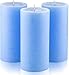 Melt Candle Company Set of 3 Light Blue Pillar Candles 3" x 6" Unscented for Weddings Home Decoration Restaurant Church Spa Dripless Smokeless