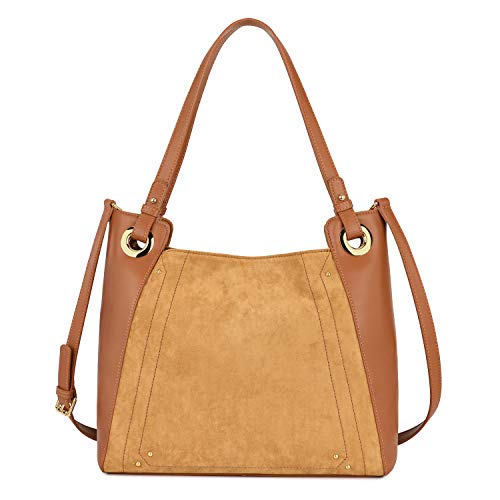 Kattee Leather Satchel Purses for Women, Large Capacity Top Handle Shoulder Bag