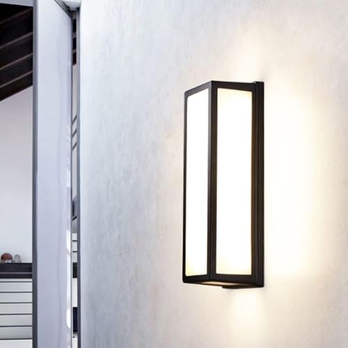 Aplique de pared LED exterior impermeable IP65 rectangular aluminio iluminación porche patio 6