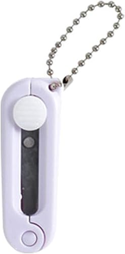 Tijeras plegables de bolsillo con llavero para cortar tijeras de viaje portátiles, cortador telescópico plegable, álbum de recortes, manualidades,