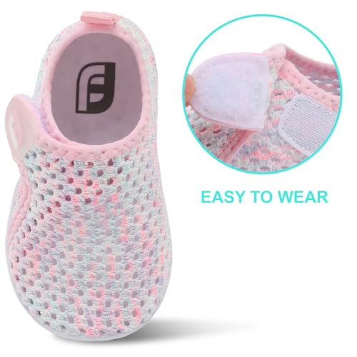 Joinfree JR-A03-ZBB06-COLOR WHITEPINK-152 Kids Water Swim Shoes Toddler Sandals Barefoot Aqua Sock Quick Dry Breathable Walking Shoes School Shoes Sneakers thumb #2