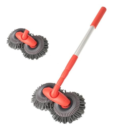Retractable Double Head Car Wash Brush 360°...
