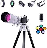 【Juguete de aprendizaje educativo para niños】: el catalejo astronómico espacial con un diámetro de objetivo de 80 mm proporciona una calidad de imagen brillante y un alto poder de aumento. Telescopio perfecto para niños y principiantes en astronomía para explorar el cielo de estrellas.