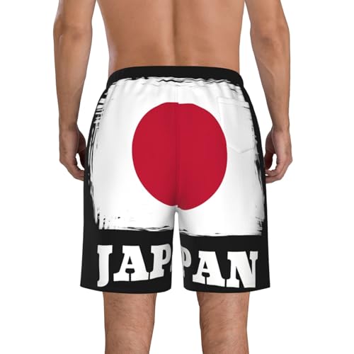 Novelty Japanese Japan Flag Men's Beach Shorts Quick Dry Funny Stylish Swimwear Bathing Suits Lightweight Outdoor Summer Beach White3