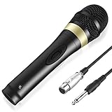 TONOR Wired Dynamic Microphone, XLR Handheld Karaoke Vocal Mic with 13ft Cable for Performance/Stage/Party/Karaoke Machine/Public Speaking/Wedding/Indoor Outdoor Activity, Black