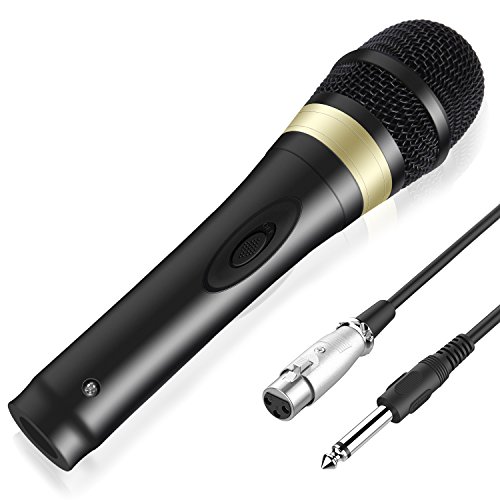 TONOR Wired Dynamic Microphone, XLR Handheld Karaoke Vocal Mic with 13ft Cable for Performance/Stage/Party/Karaoke Machine/Public Speaking/Wedding/Indoor Outdoor Activity, Black
