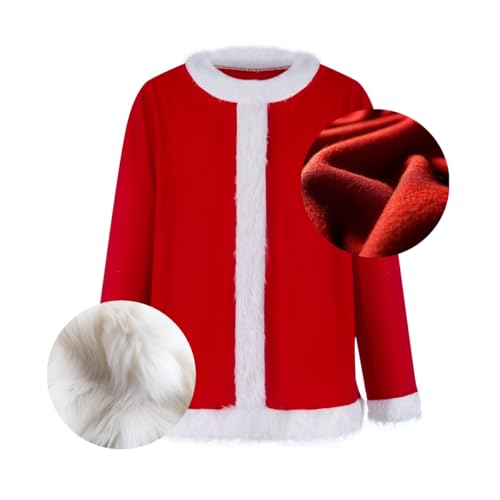 Aoibox Conjunto de fantasia de Natal de monstro verde, 7 peças, roupa de Papai Noel - máscara incluí