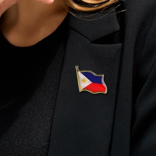 Image of Country Flag Brooch Metal Alloy Souvenir Pin Shirt Hat Backpack Jewelry Accessories Decoration Party Christmas Gift Badge International Travel Pin