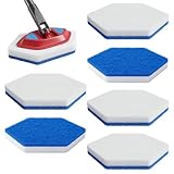 Golgner 6 Stück Bad und Wanne Mop Nachfüllungen Ersatz, Kompatibel mit Vileda Bath Magic, Bad Multi-Oberflächen-Schwamm, Hexagonale Form Ersatz Schwamm, für die Badreinigung, Badewannen, Boden