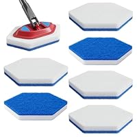 Golgner 6 Stück Bad und Wanne Mop Nachfüllungen Ersatz, Kompatibel mit Vileda Bath Magic, Bad Multi-Oberflächen-Schwamm, Hexagonale Form Ersatz Schwamm, für die Badreinigung, Badewannen, Boden