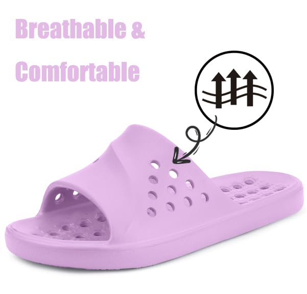 Shower Shoes for Womens Mens Massage Pool Slides with Arch Support Quick Drying Beach Sandals Non Slip Summer Bathroom Indoor House Slippers with Drain Holes2