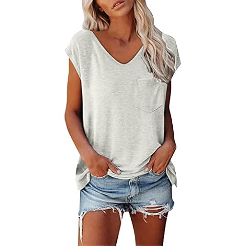 T-shirt Femme Générique Col en V Cover