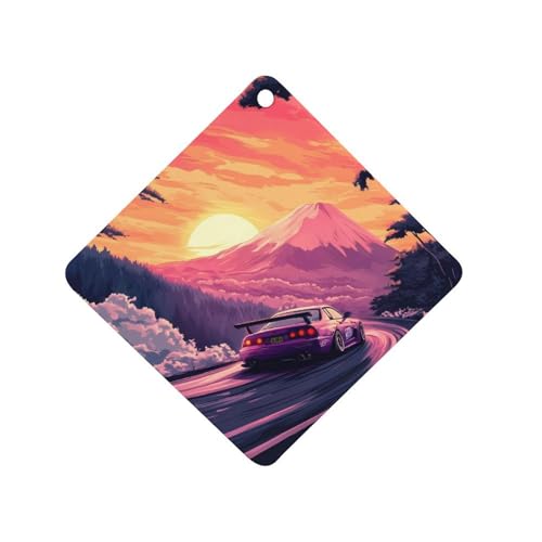Japanese Car Racing Drifting Car Air Freshener Hanging Aromatherapy Tablets for Car Accessories Rhombus