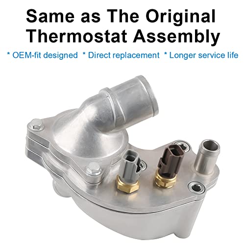 Image of Aluminum Coolant Thermostat Housing Compatible with 1997-2001 Ford Explorer | Compatible with 1998-2001 Mercury Mountaineer 2001 Explorer Sport Trac /Ranger 4.0L V6 Replacement for 902-204 2L2Z8592BA
