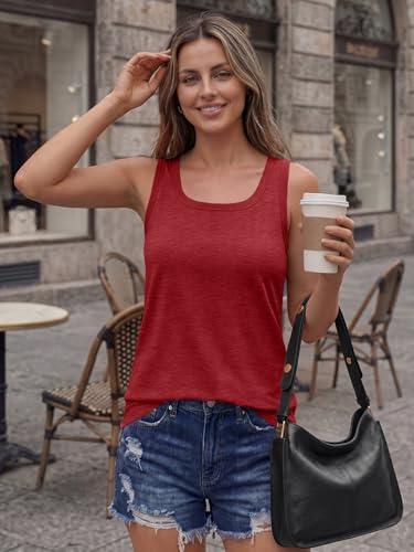 Image of AUTOMET Women's Square Neck Tank Top | Soft Lightweight Sleeveless Shirt, Loose Fit Flowy Summer Basic for Layering, Casual & Workout