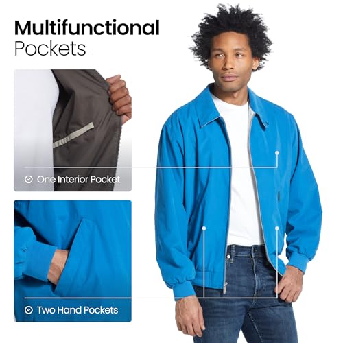 Image of Weatherproof Men's Golf Jacket - Lightweight Windbreaker, Water-Resistant Microfiber Shell, Perfect for Golf & Casual Wear