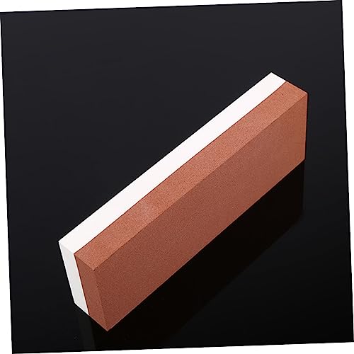 jojofuny 1 PC Double-sided Whetstone Sharpening Home Grindstone Cutlery Whetting Stone Whetstone Sharpener Honing Stone Waterstone Safe Honing Holder White Corundum